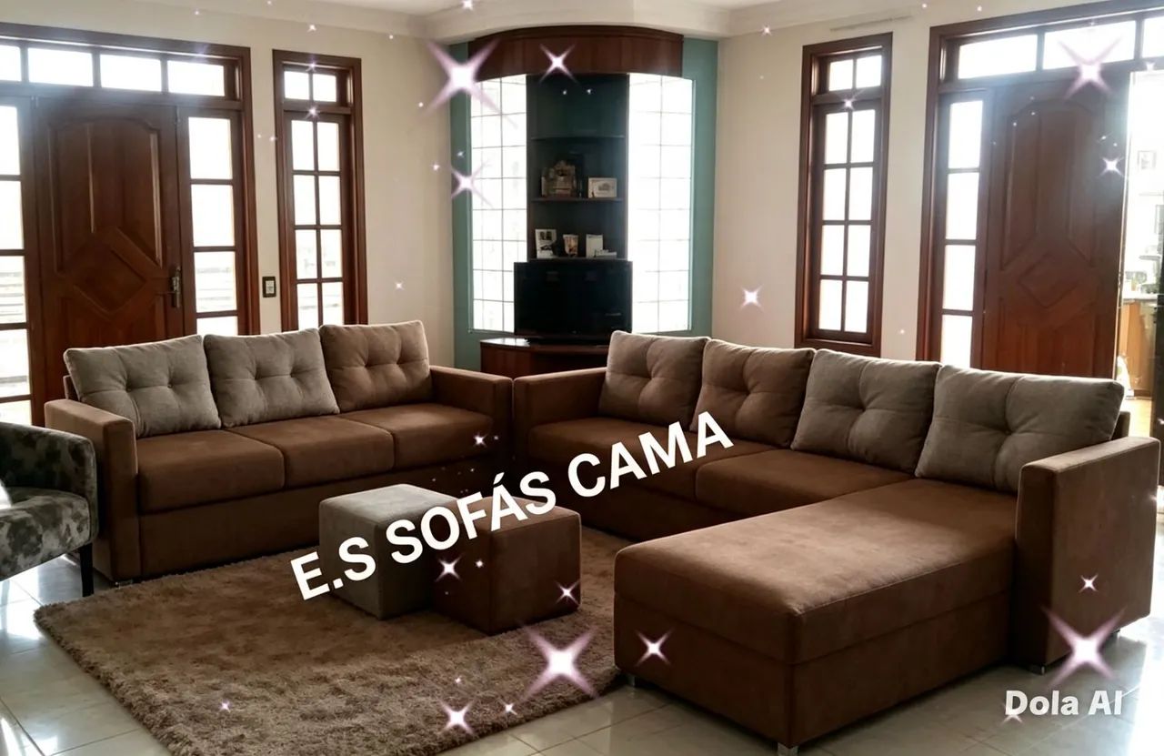 CONJUNTO SOFA CAMA+SOFA 4 LUG CHAISE FIXA  - Foto 2