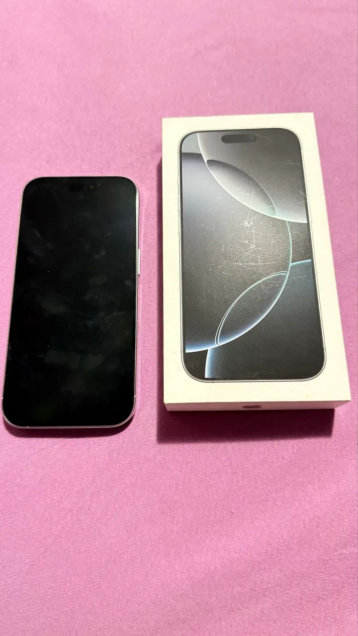 iPhone 16 Pro 128gb white Titanium bateria em 89%