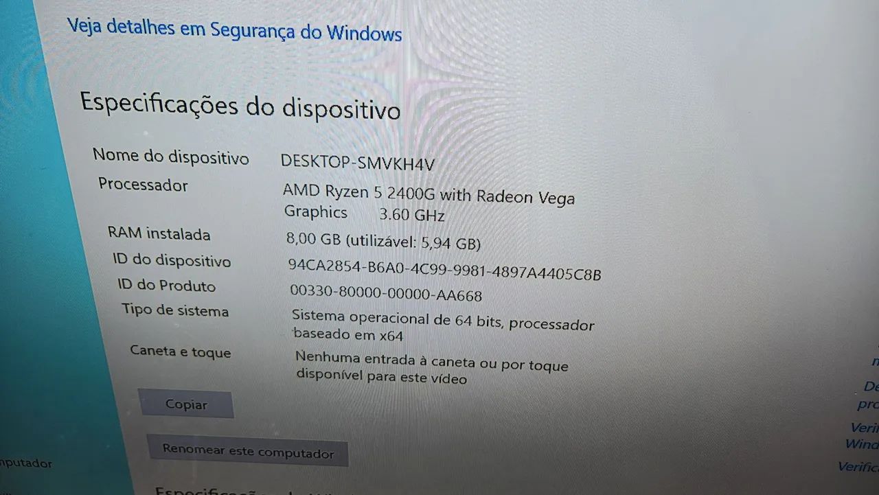 PC Gamer Ryzen 5 2400G (3.9GHz Turbo) 8GB SSD NVme 256GB Placa de Vídeo Vega 11 2GB - Foto 3