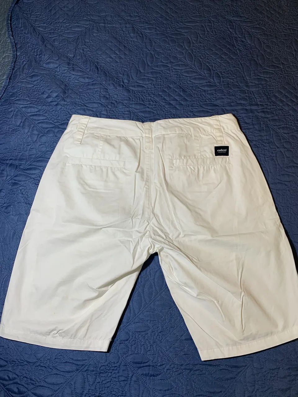 Bermuda Jeans Branca Tecido Leve  - Foto 5