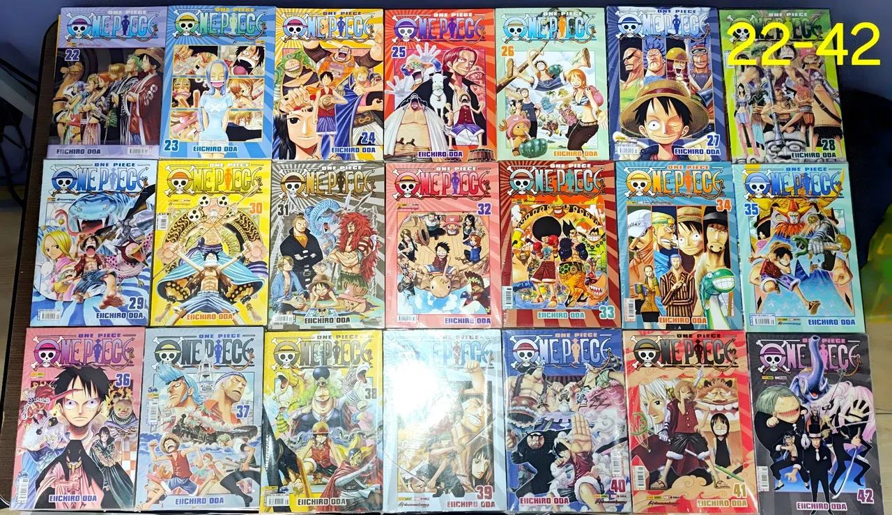 Coleção mangás One Piece ORIGINAIS do 1 ao 63 + Vol. 83, Databooks