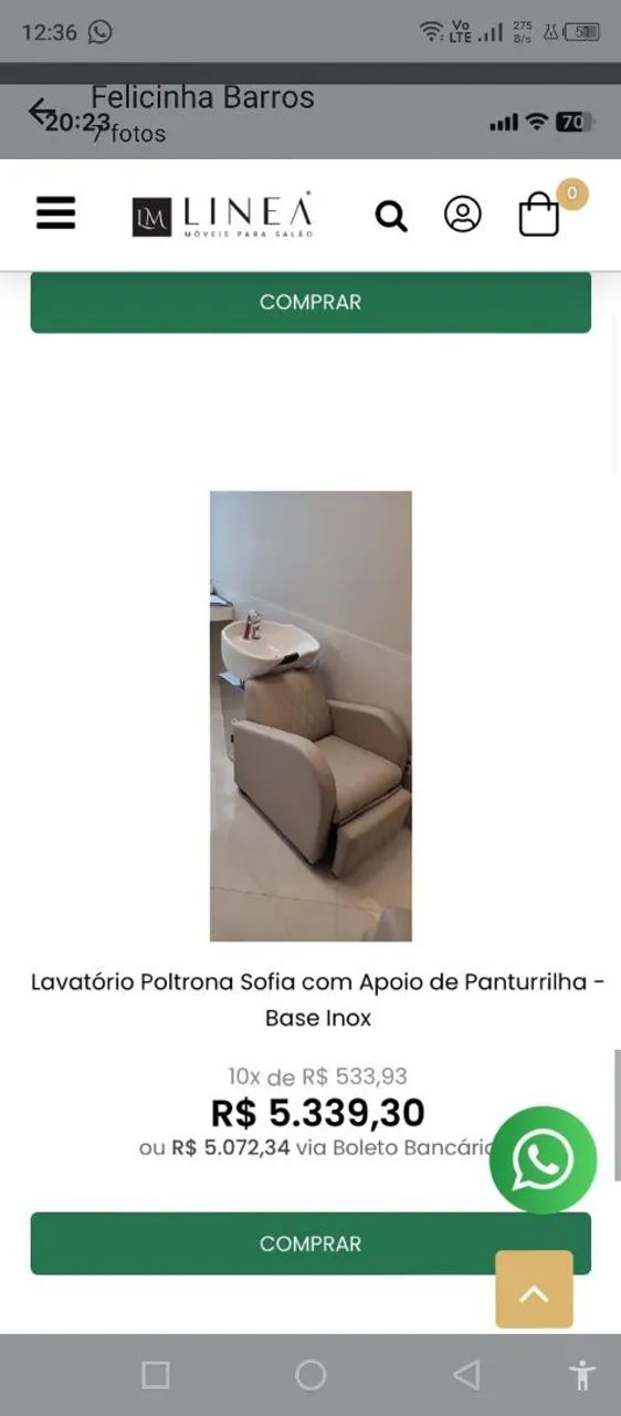 Móveis para salão de beleza 