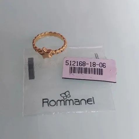 Anel com estrela e zircônias Rommanel 512168 - Tamanho 18 - Foto 2