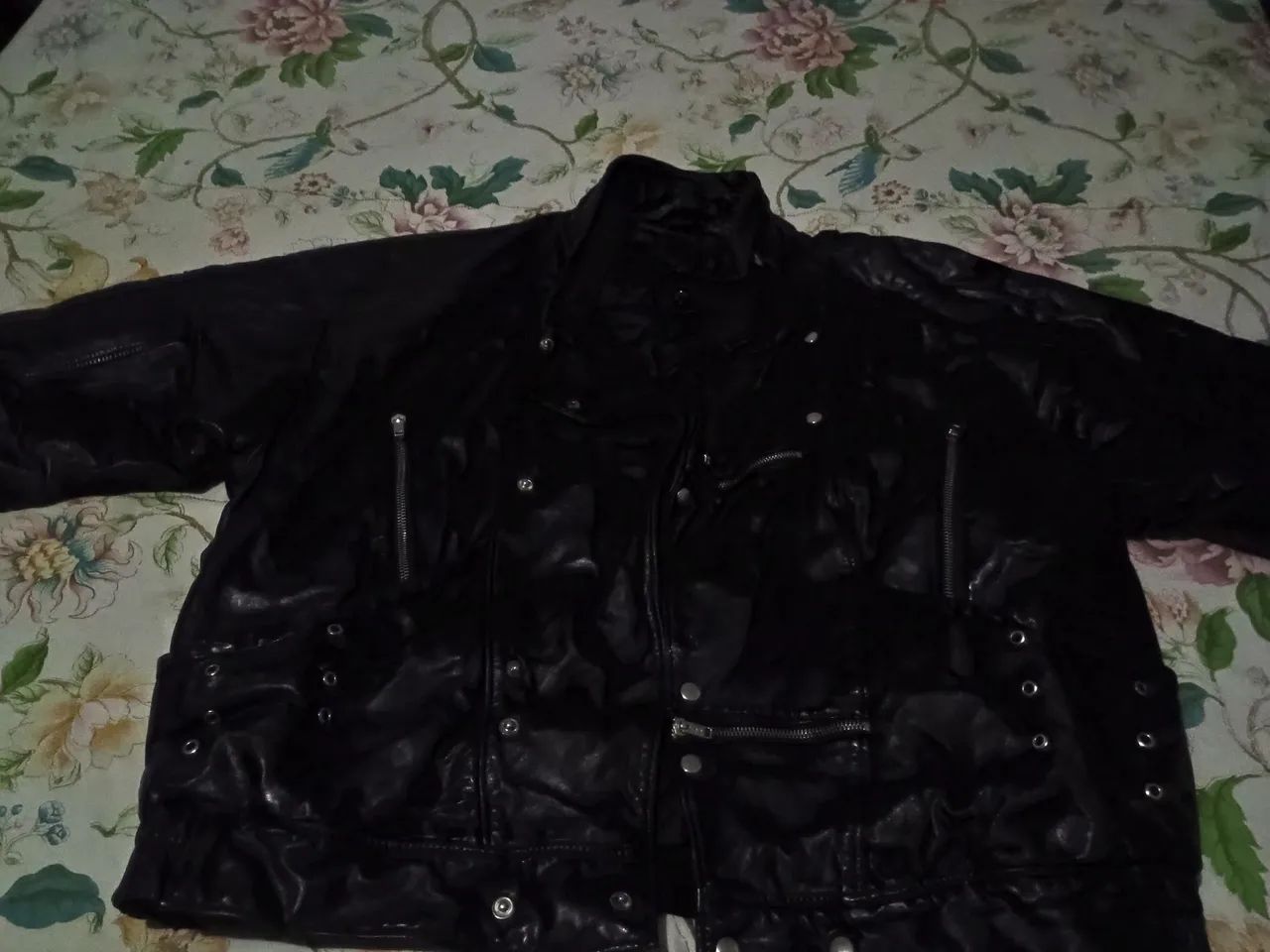 Jaqueta de couro masculina 