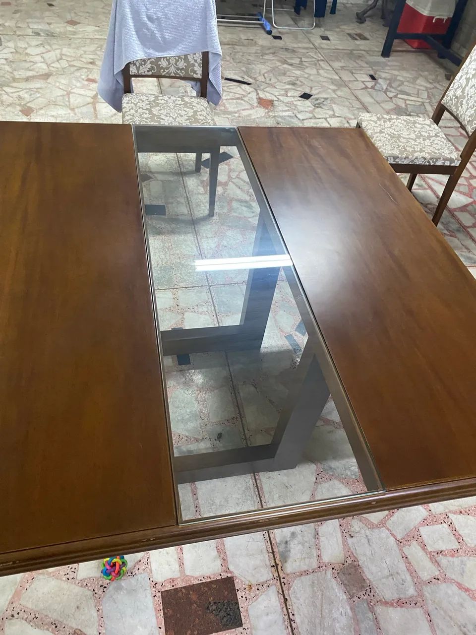 Mesa de madeira c vidro.  - Foto 3