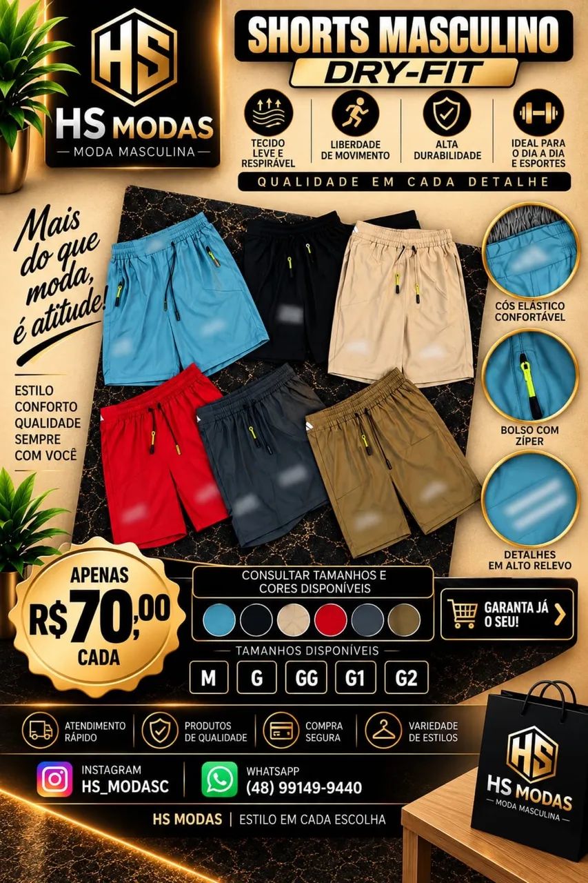 Camisas Bermudas Calça Jeans Bermudas Cuecas Meias - Foto 5