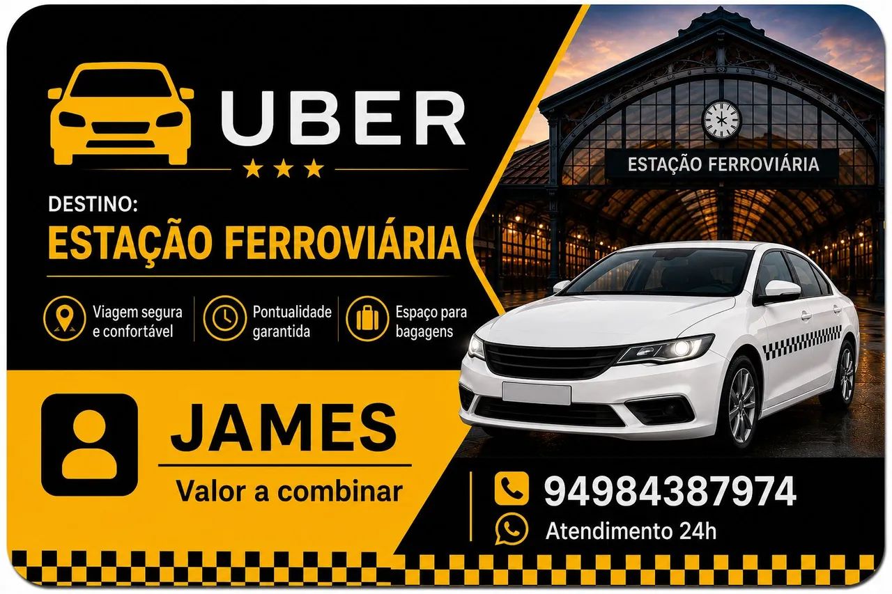 Uber para estação ferroviária 