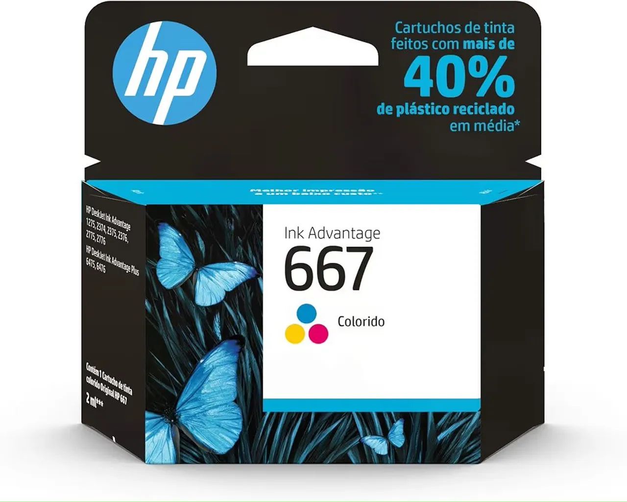 Cartucho de Tinta HP 667 Colorido 