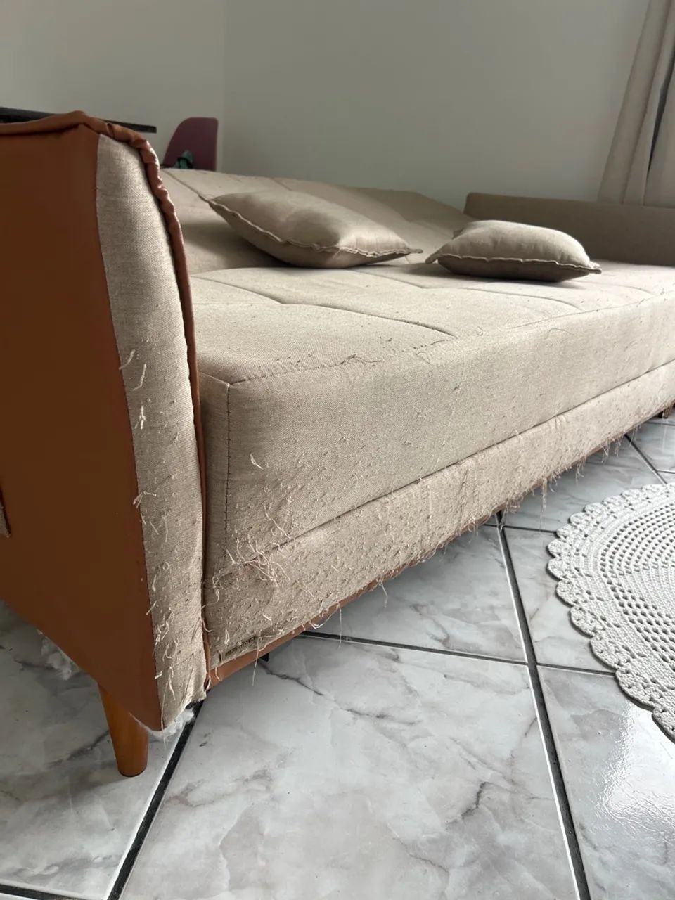 Sofá cama linho 3 lugares  - Foto 4