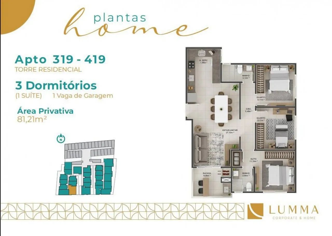 Apartamento Lumma Corporate & Home à venda em Florianópolis - Foto 4