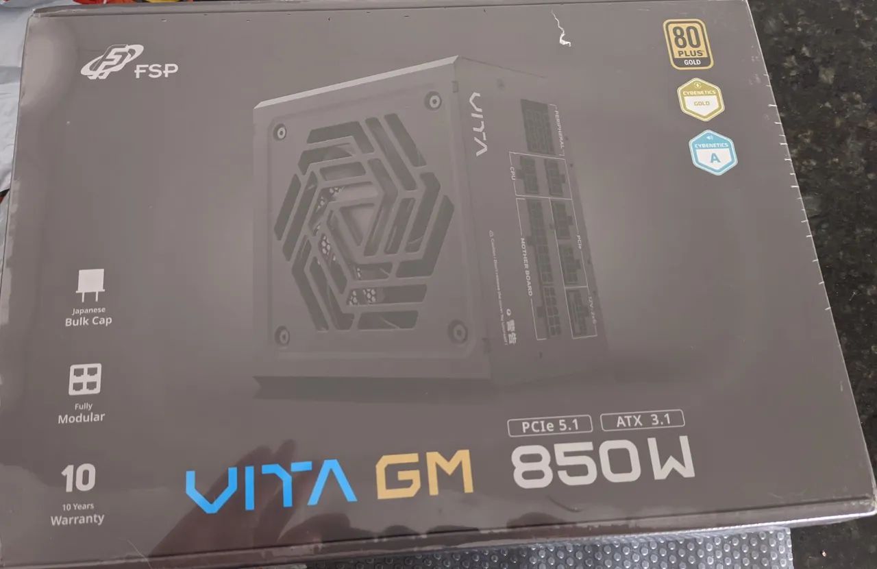 Fonte 850w FPS Vita - Full modular, 80 plus Gold, 10 anos de garantia