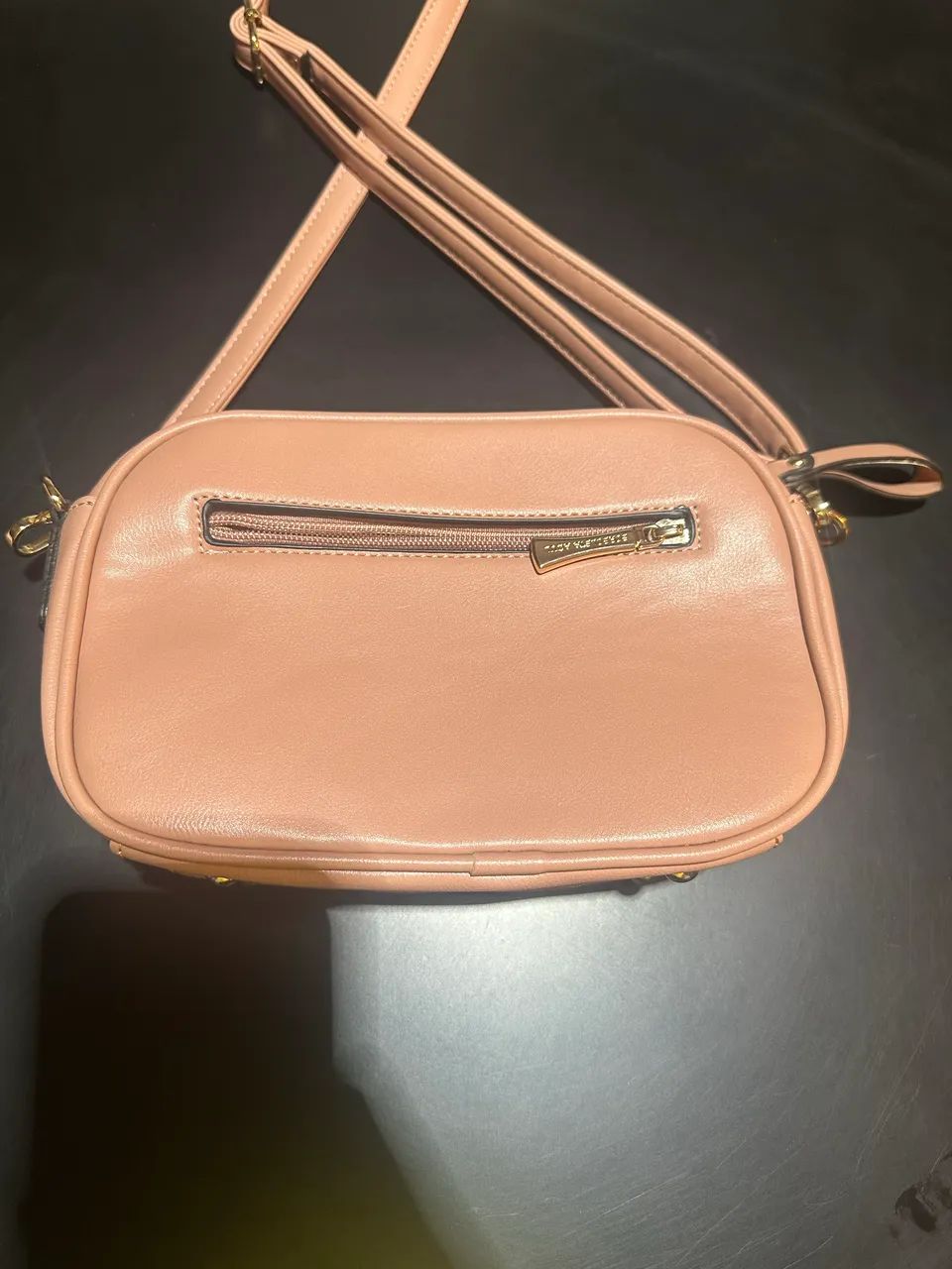 Bolsa Transversal Borboleta Azul Matelassê Nude/Rosê - Foto 3