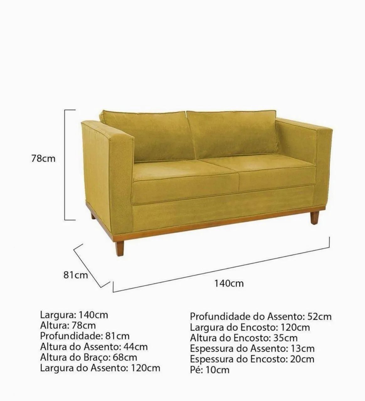 Sofá amarelo 2 lugares  - Foto 3