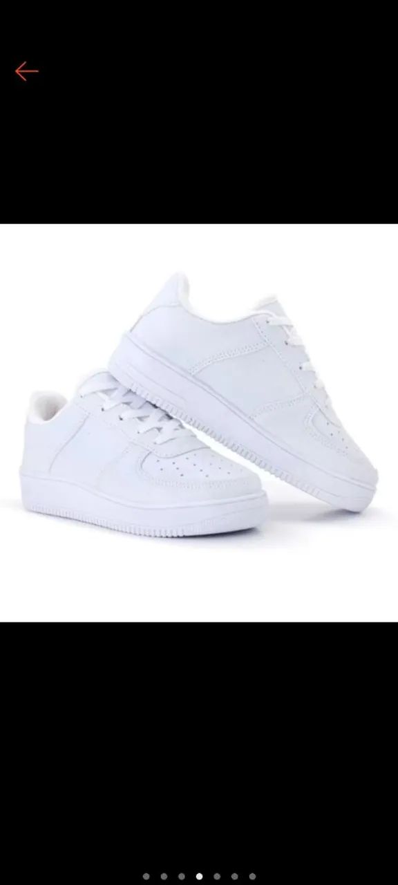 Sapato branco unissex 