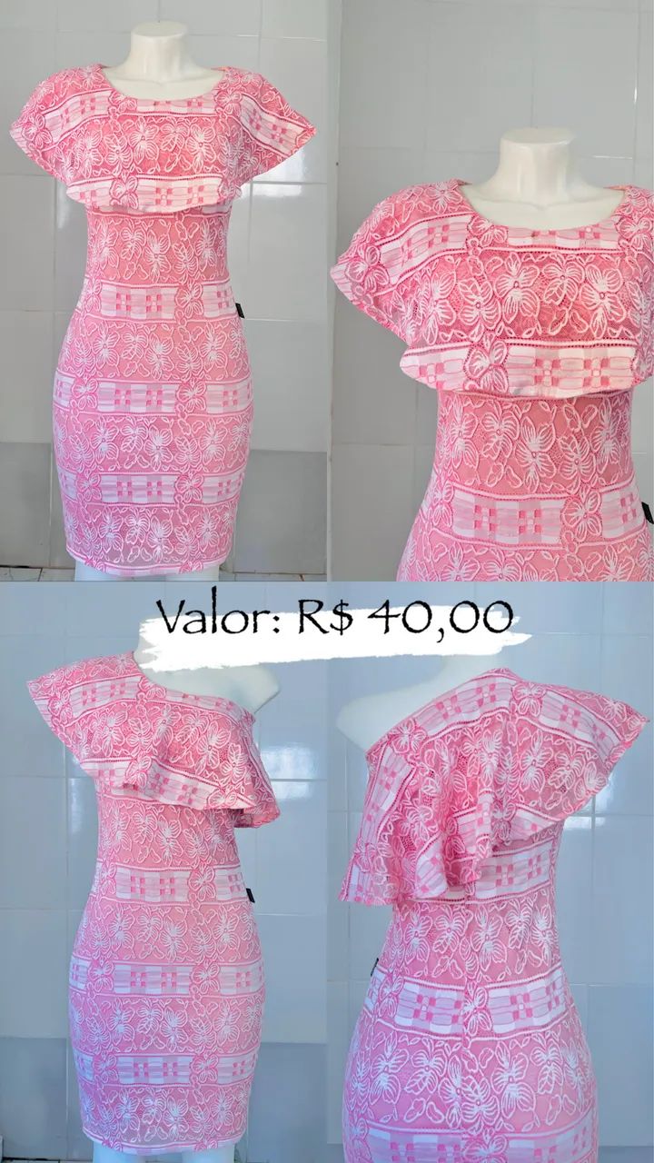 Vestido rosa delicado 
