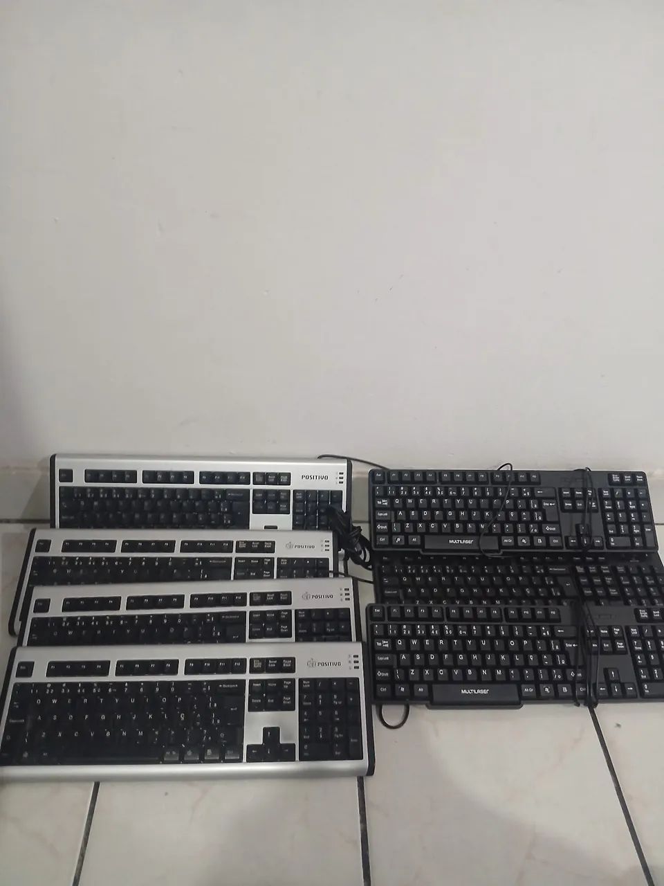 Lote Com 7 Teclados Para Computador PC - Positivo/ Multilaser