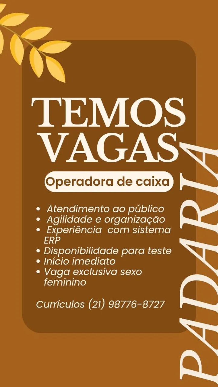Operadora de caixa 