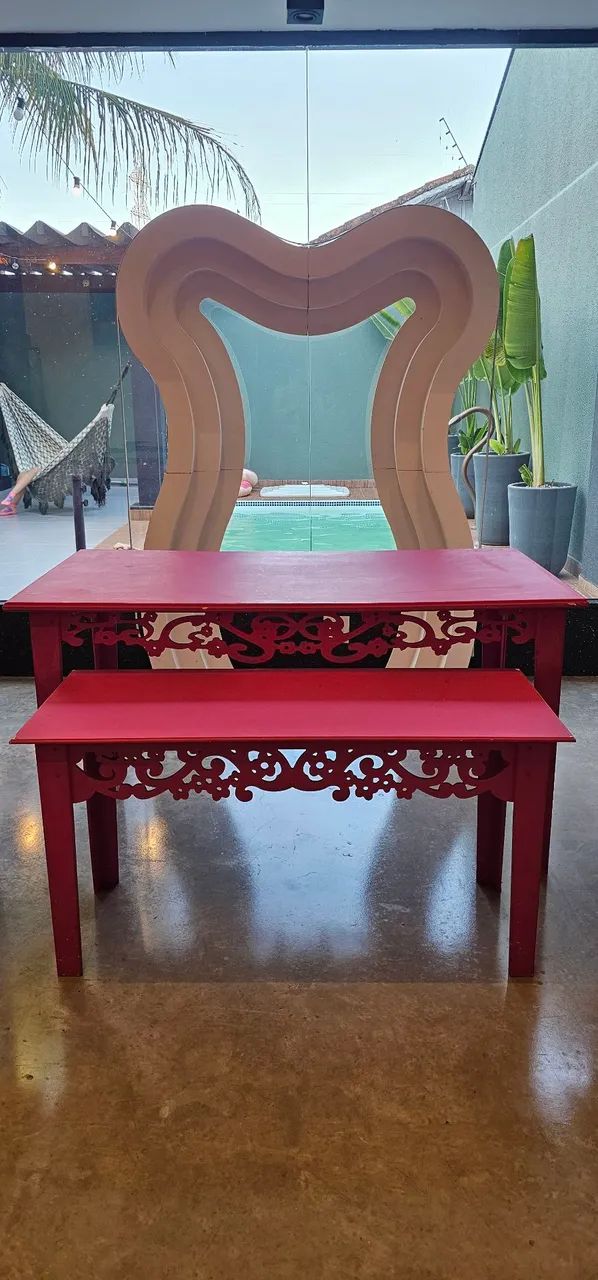 Kit conjunto de 4 mesas para decoração de festas - Foto 2