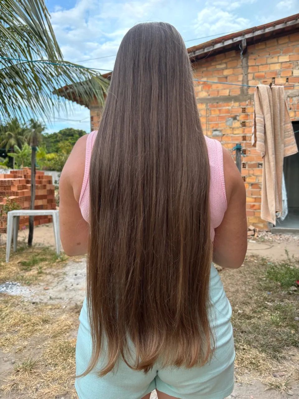 Vendo Cabelo: Loiro, Virgem e com 55 cm (da nuca as pontas) - Foto 4
