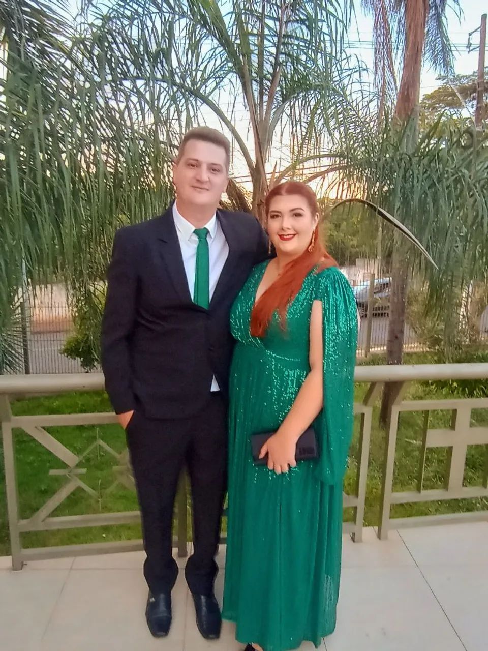 Vestido de festa Plus size verde