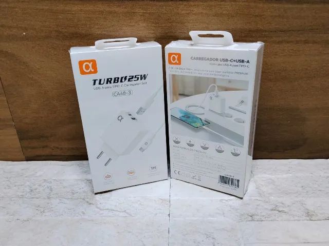Carregador Turbo A Gold 25w com Cabo Tipo-C e iPhone - Foto 2