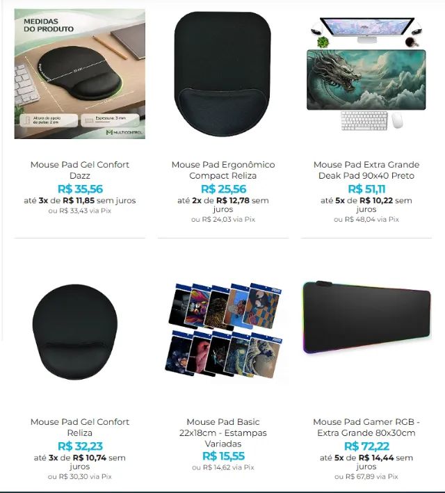 Mouse Pad Gamer Extra Grande - Vários Modelos - Foto 2