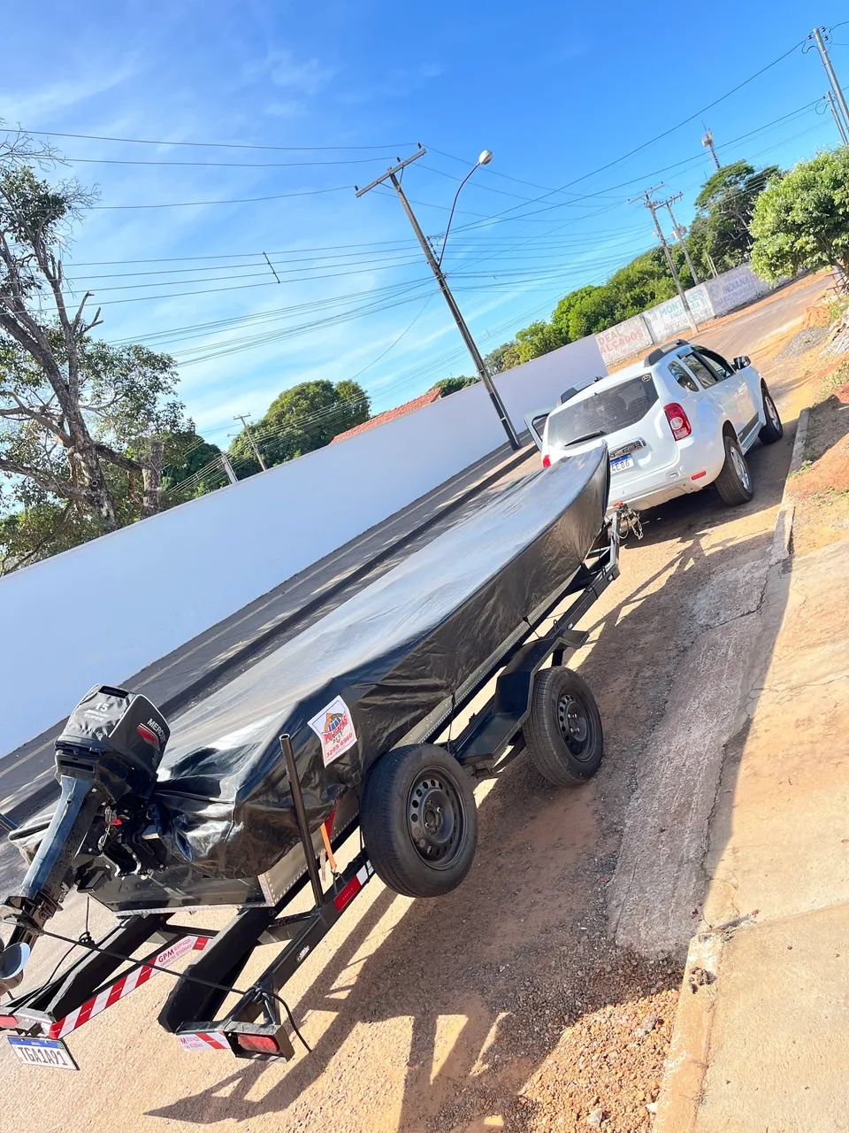 Kit completo (canoa, motor, carreta) - Foto 4