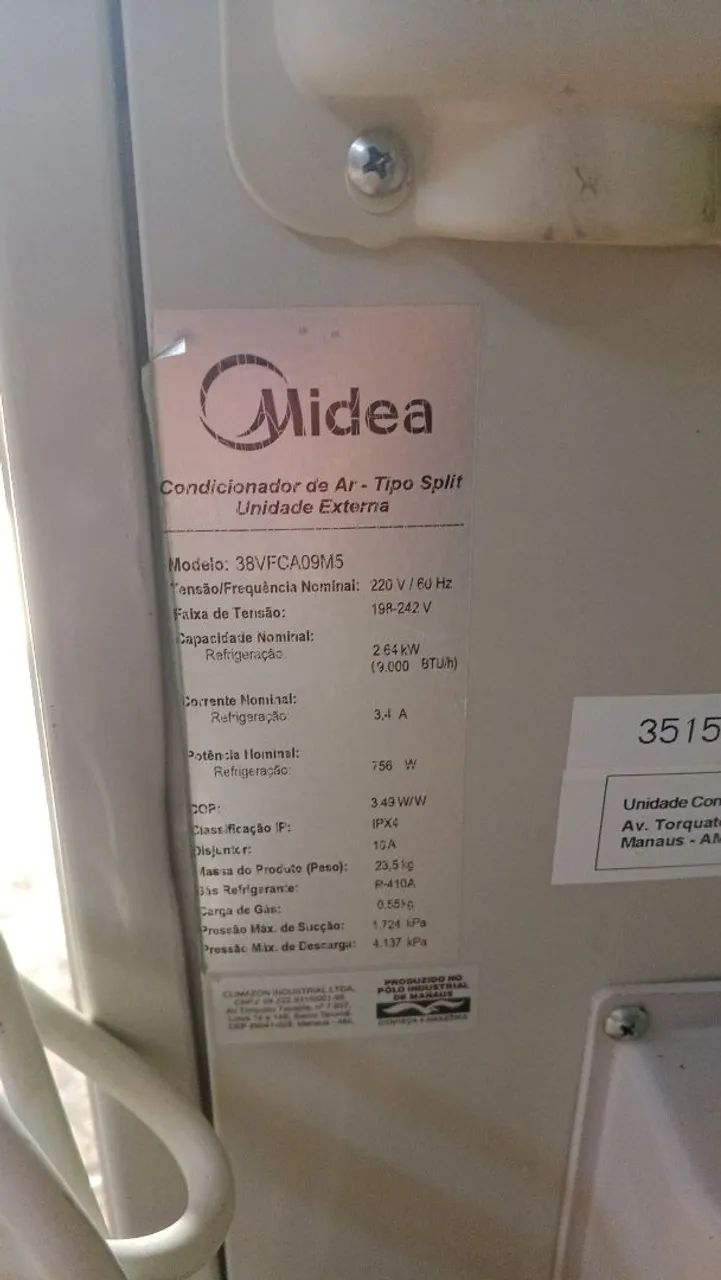 Ar condicionado Midea de 9 mil btus - Foto 4