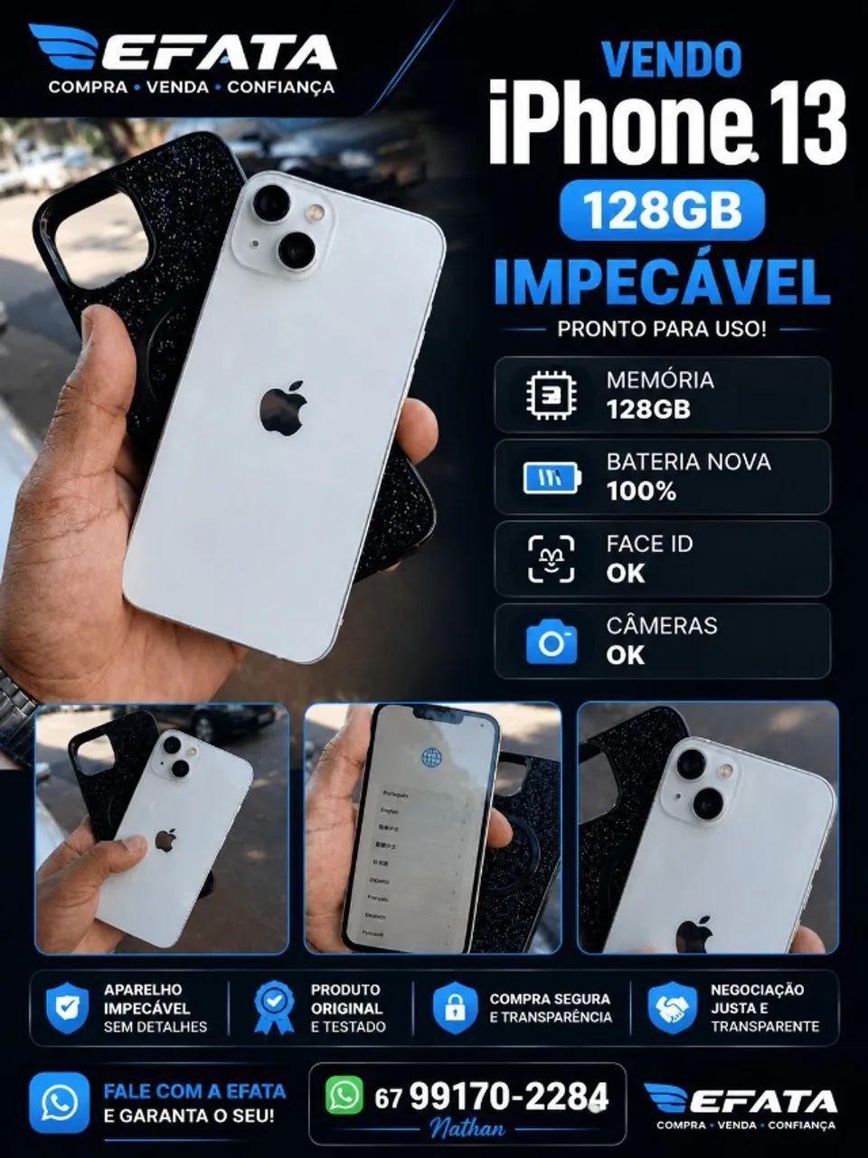 VENDO ? IPHONE 13 128GB DISPONÍVEL! ?