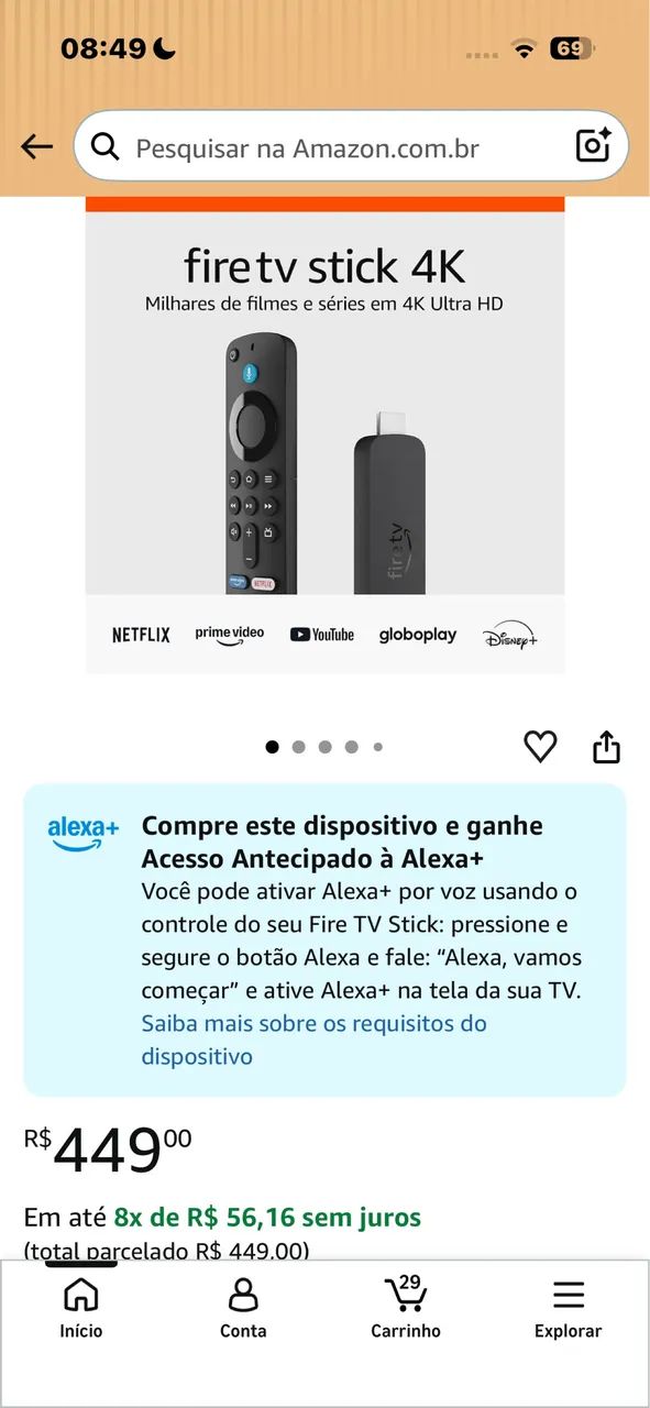 Aparelho Amazon + Alexa