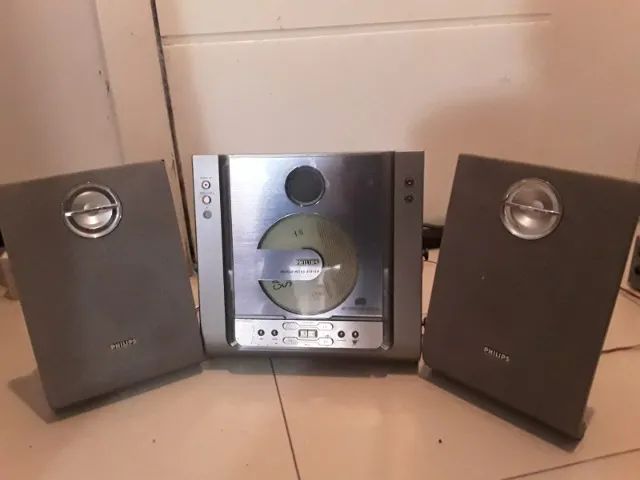 Micro System Philips com CD e Caixas Originais