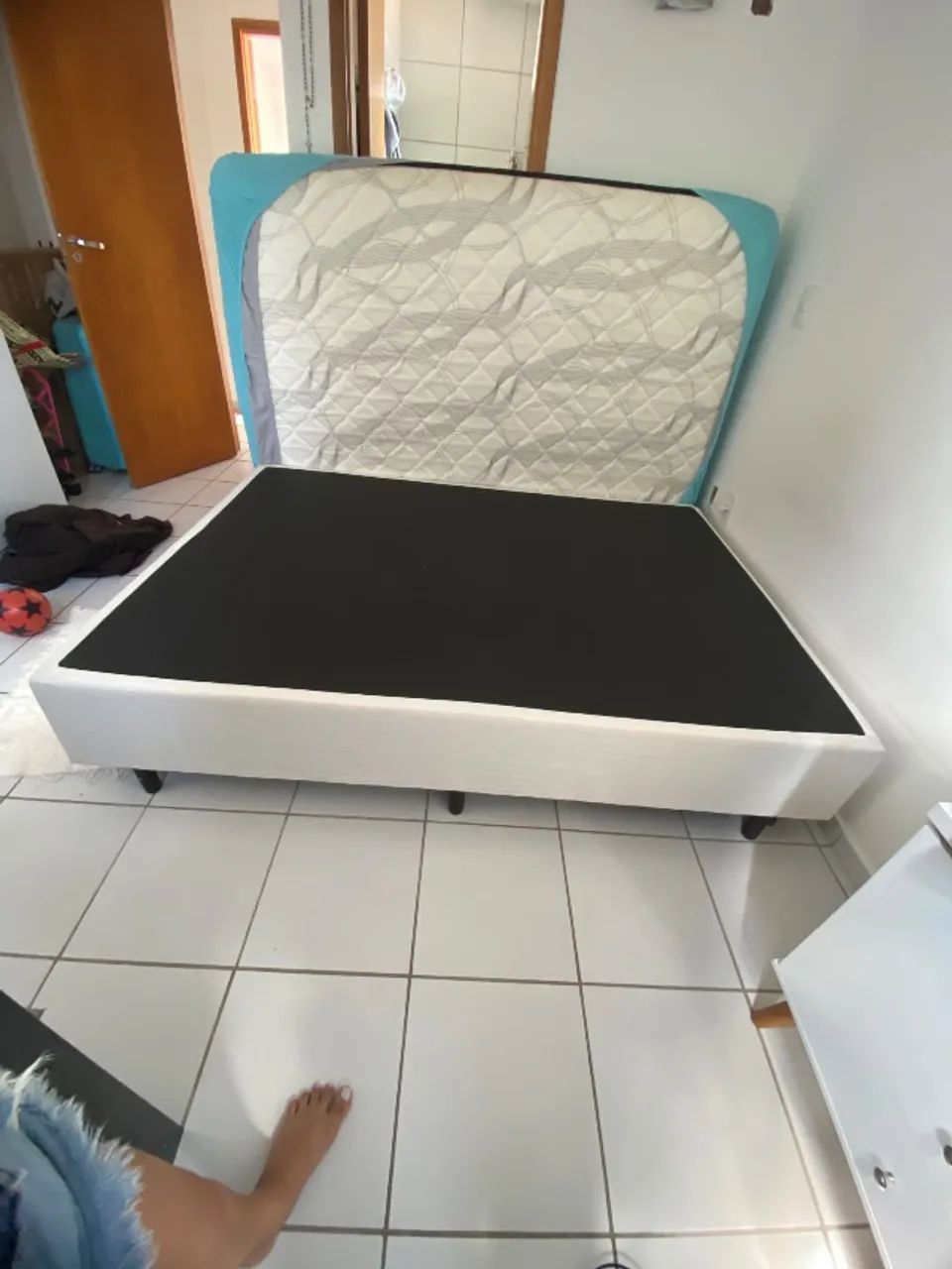 Cama casal box e colchão 