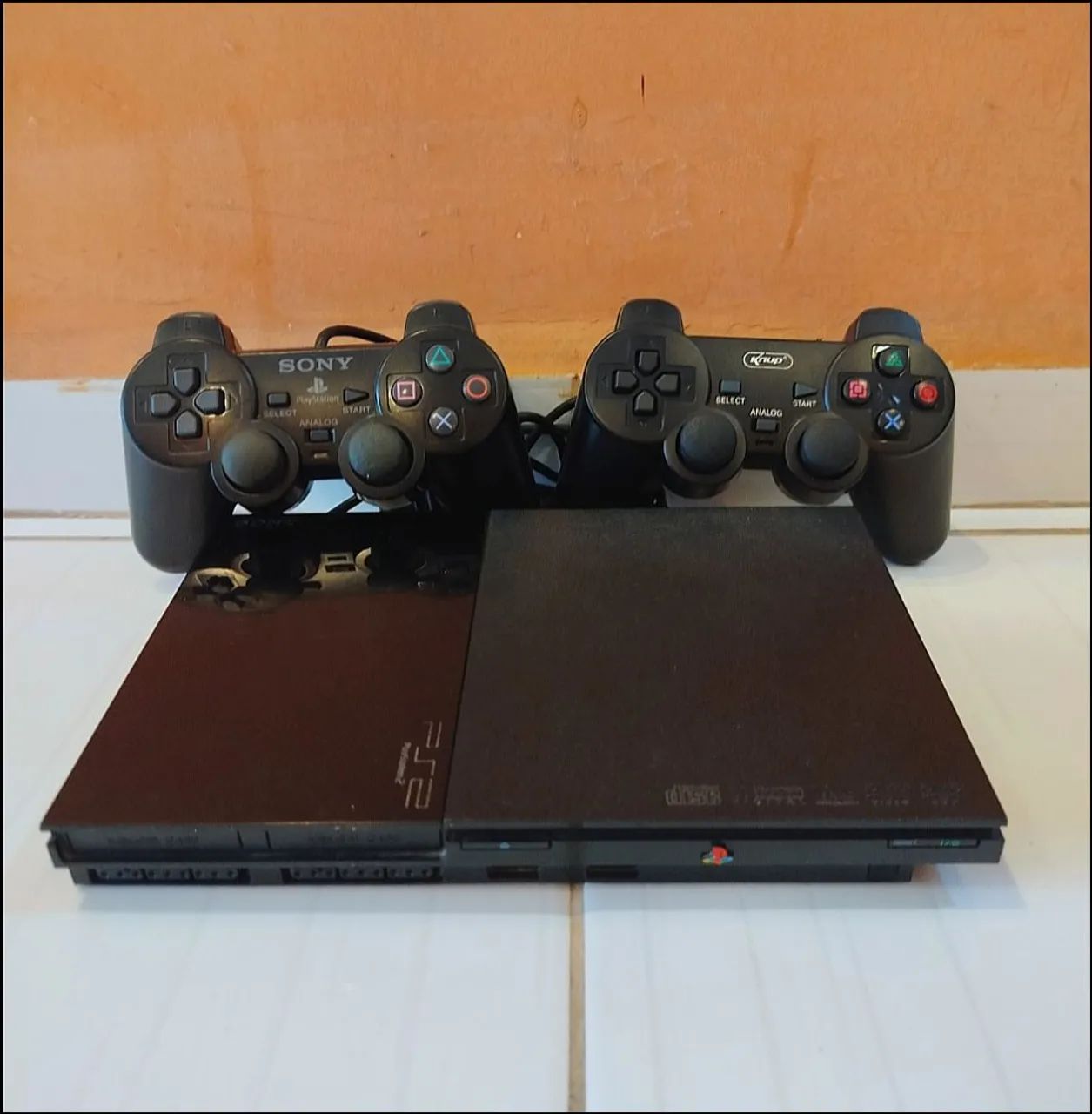 PS2 Slim com volante e jogos - Foto 2