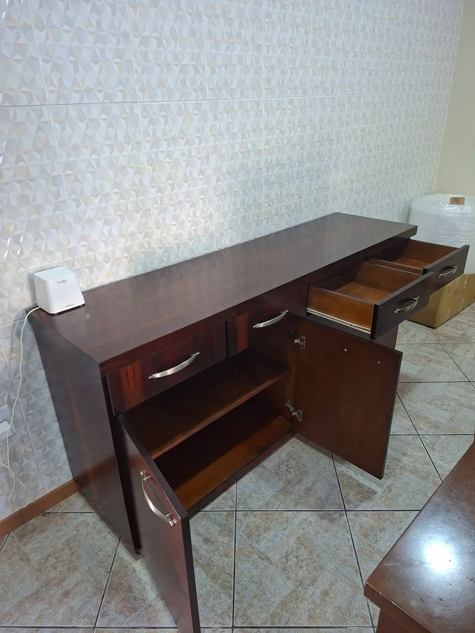 MESSA DE JANTAR E BUFFET MADEIRA MACIÇA  - Foto 5