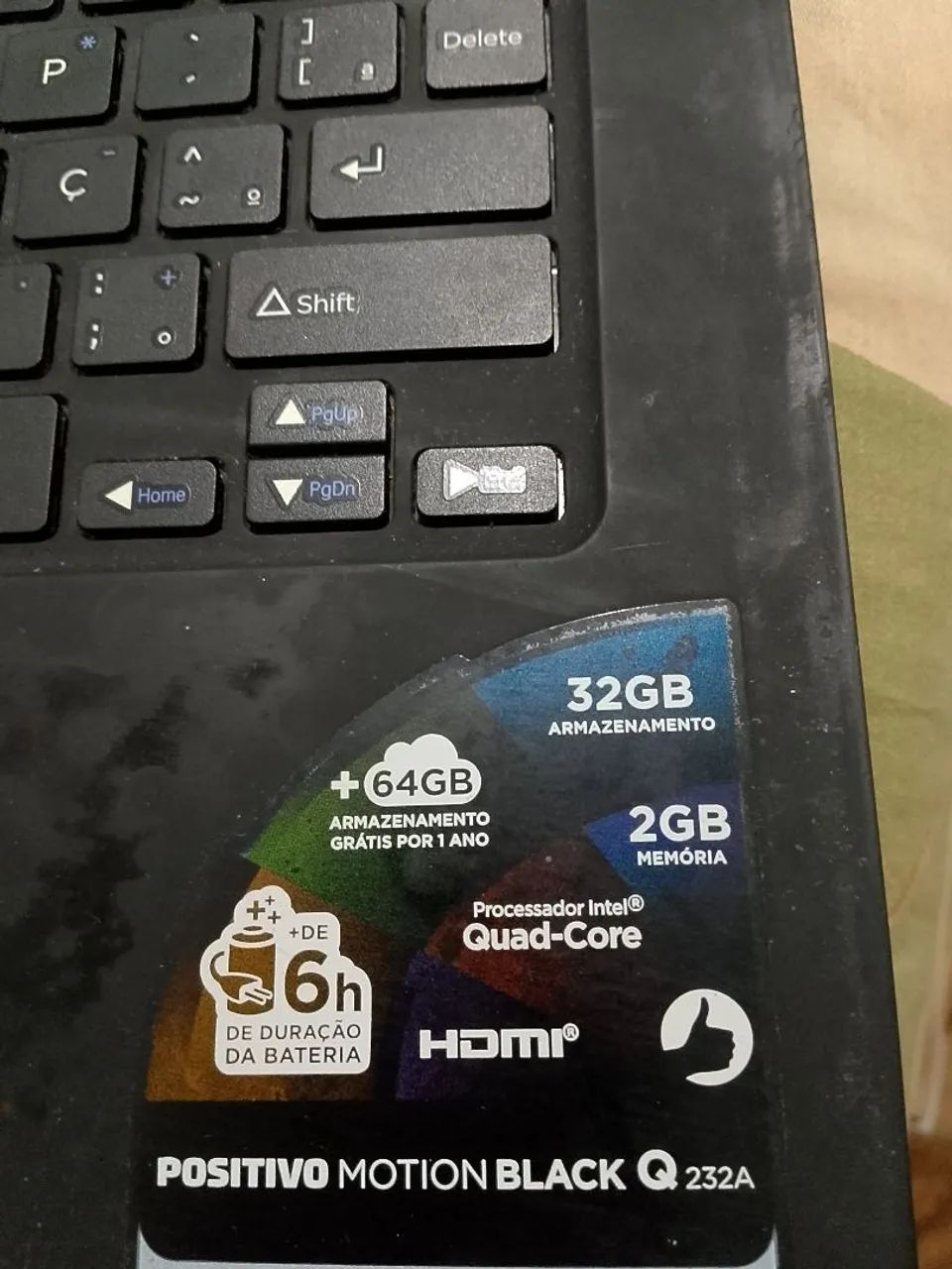 Notebook Positivo motion  com defeito, não liga - para retirar peças.<br> - Foto 2