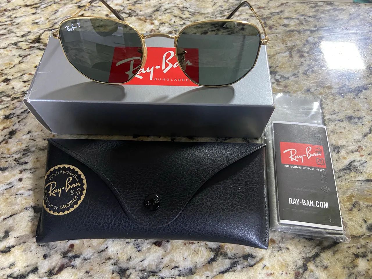 Óculos Rayban Hexagonal Polarizado Original - Foto 3