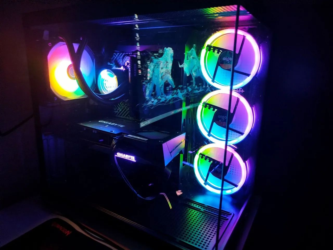 PC Gamer Ryzen 7 5700x + Placa de Vídeo RX 7600 8GB + Memória 16GB