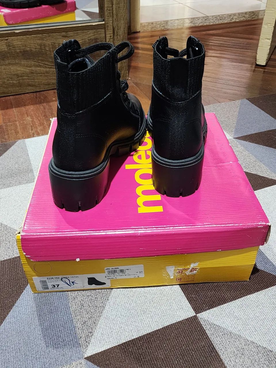 Bota moleca feminina preta 37 - Foto 3