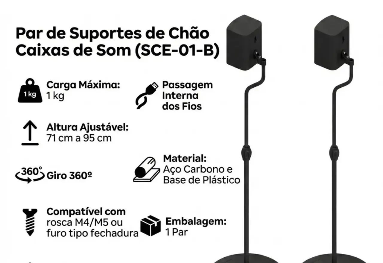 Pedestais para Caixas de som - 2 un - Foto 5