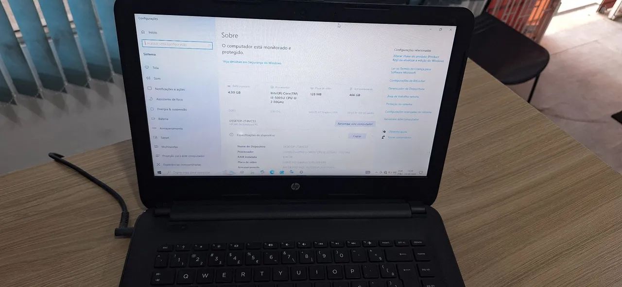 Notebook HP i3 5 geração 