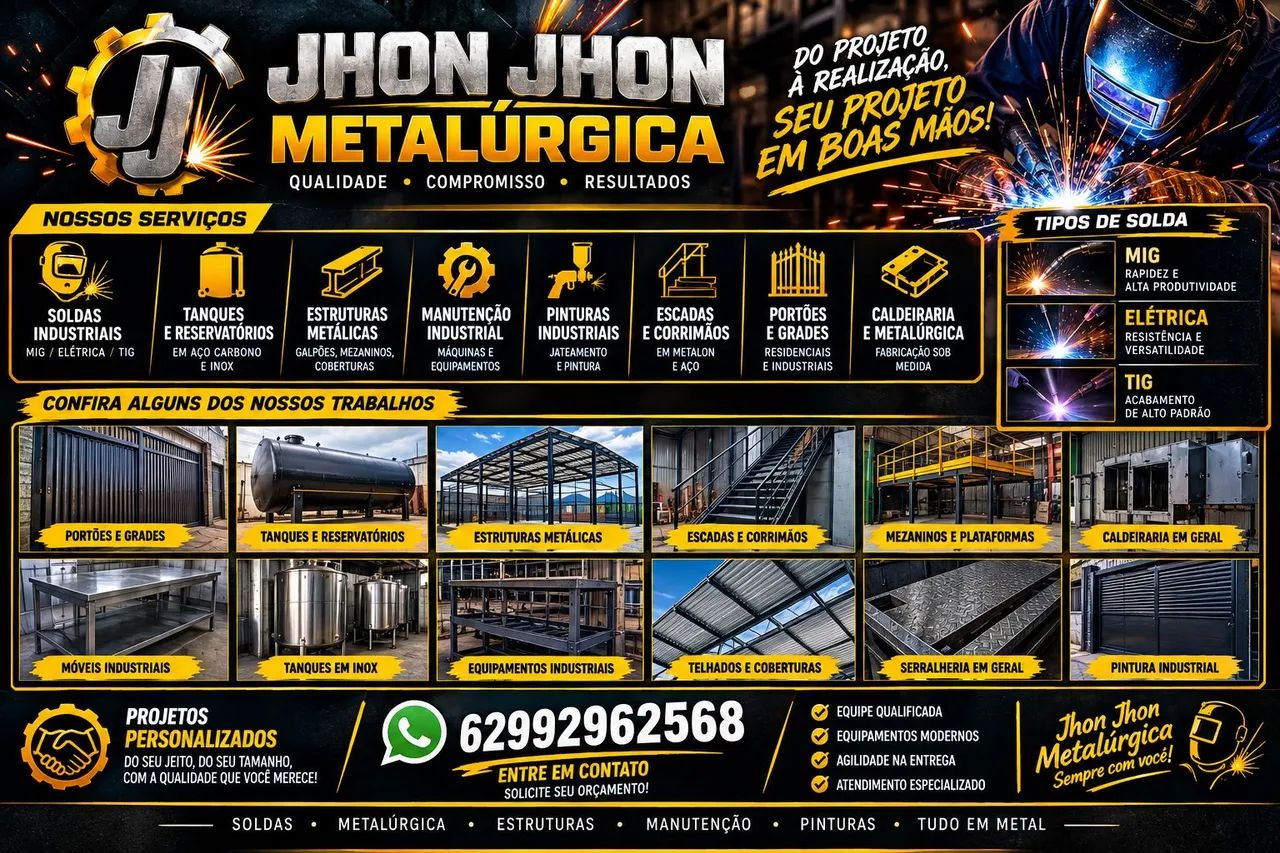 Metalúrgica e serralheria em geral.