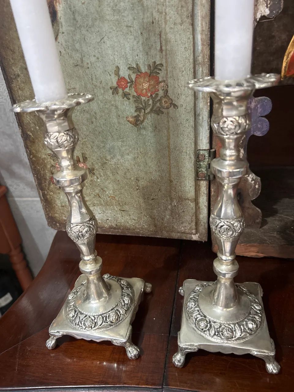 Par de castiçais antigos - Foto 4