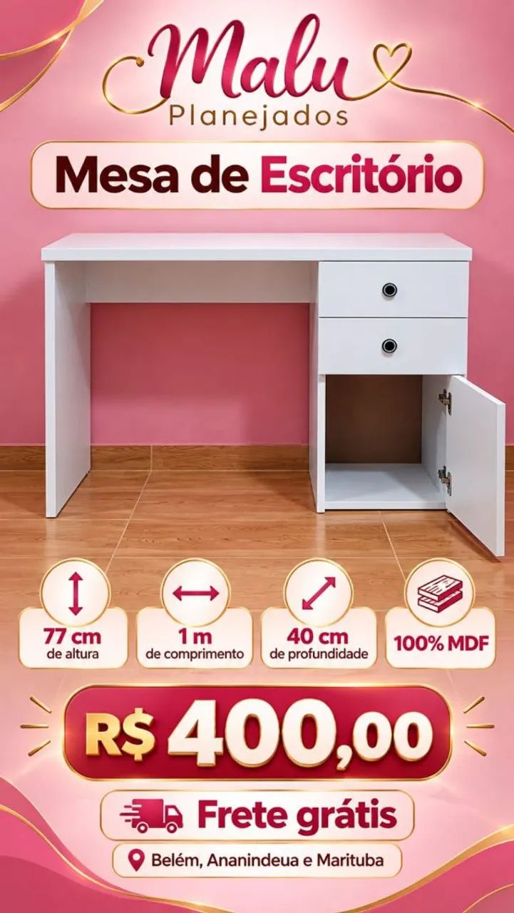 Promoção mesa de escritório 
