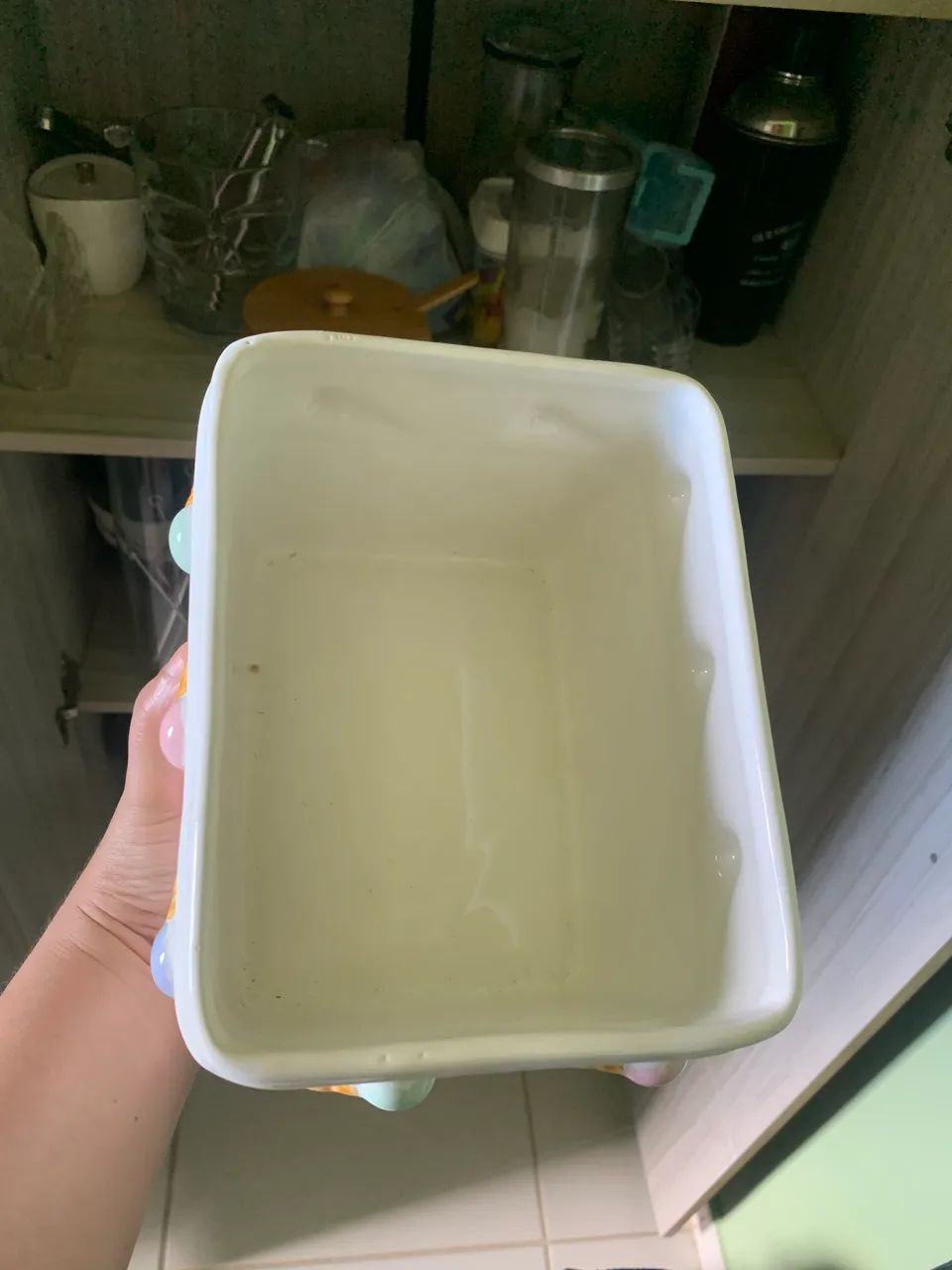 Pode de cerâmica para sorvete mesa posta. - Foto 2