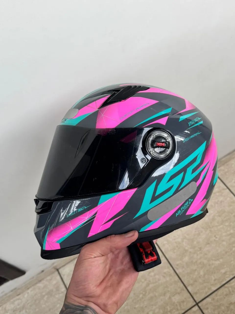 Ls2 Draze cinza e rosa