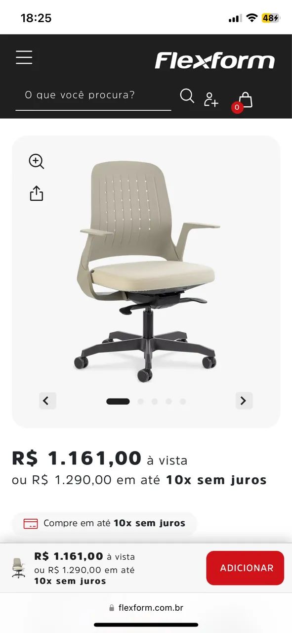 Cadeira semi nova Flexform My Chair - Foto 4