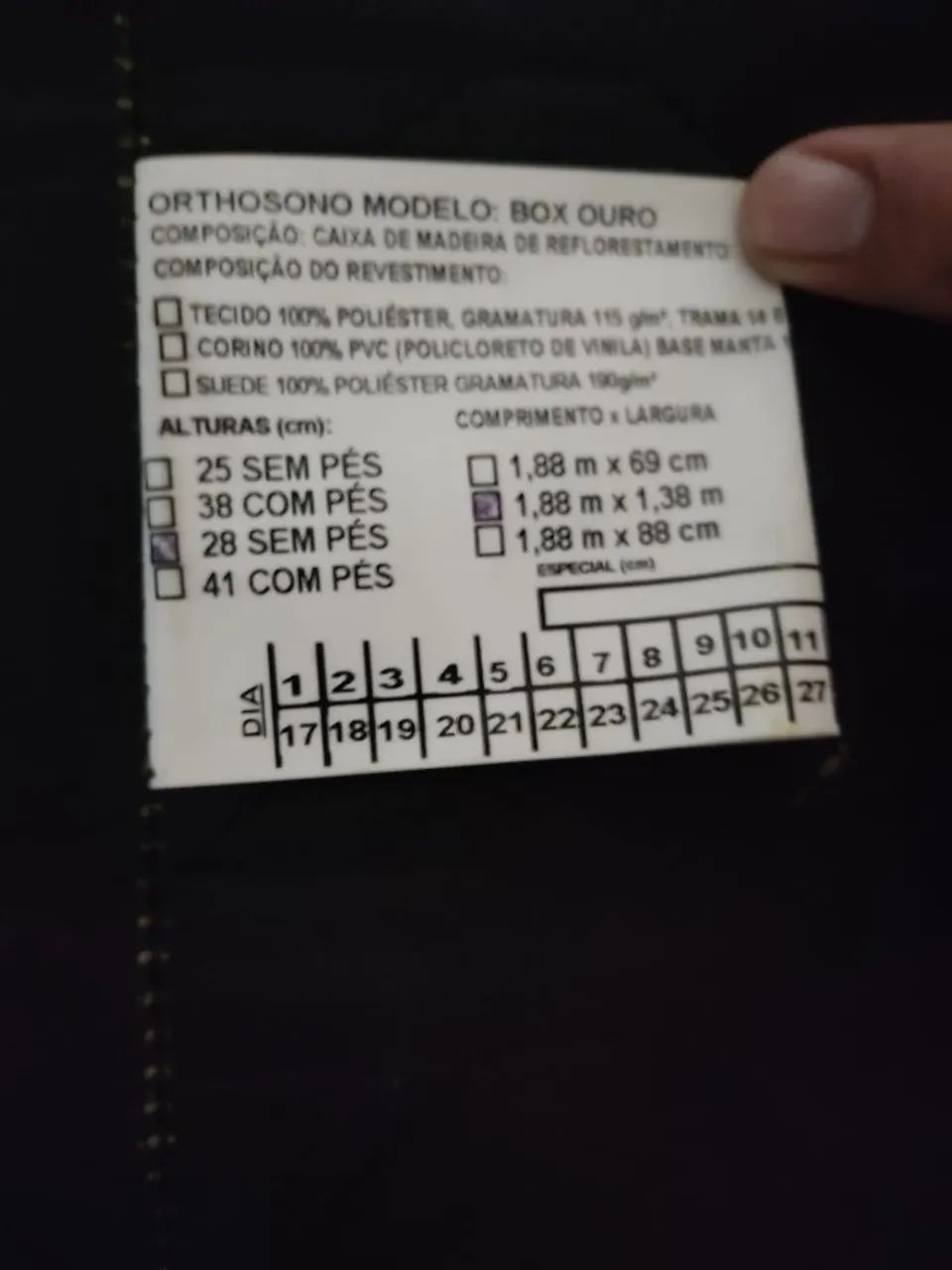 Cama de Casal + Colchão D45 + Capa Impermeável - Ótimo Custo-Benefício - Foto 2