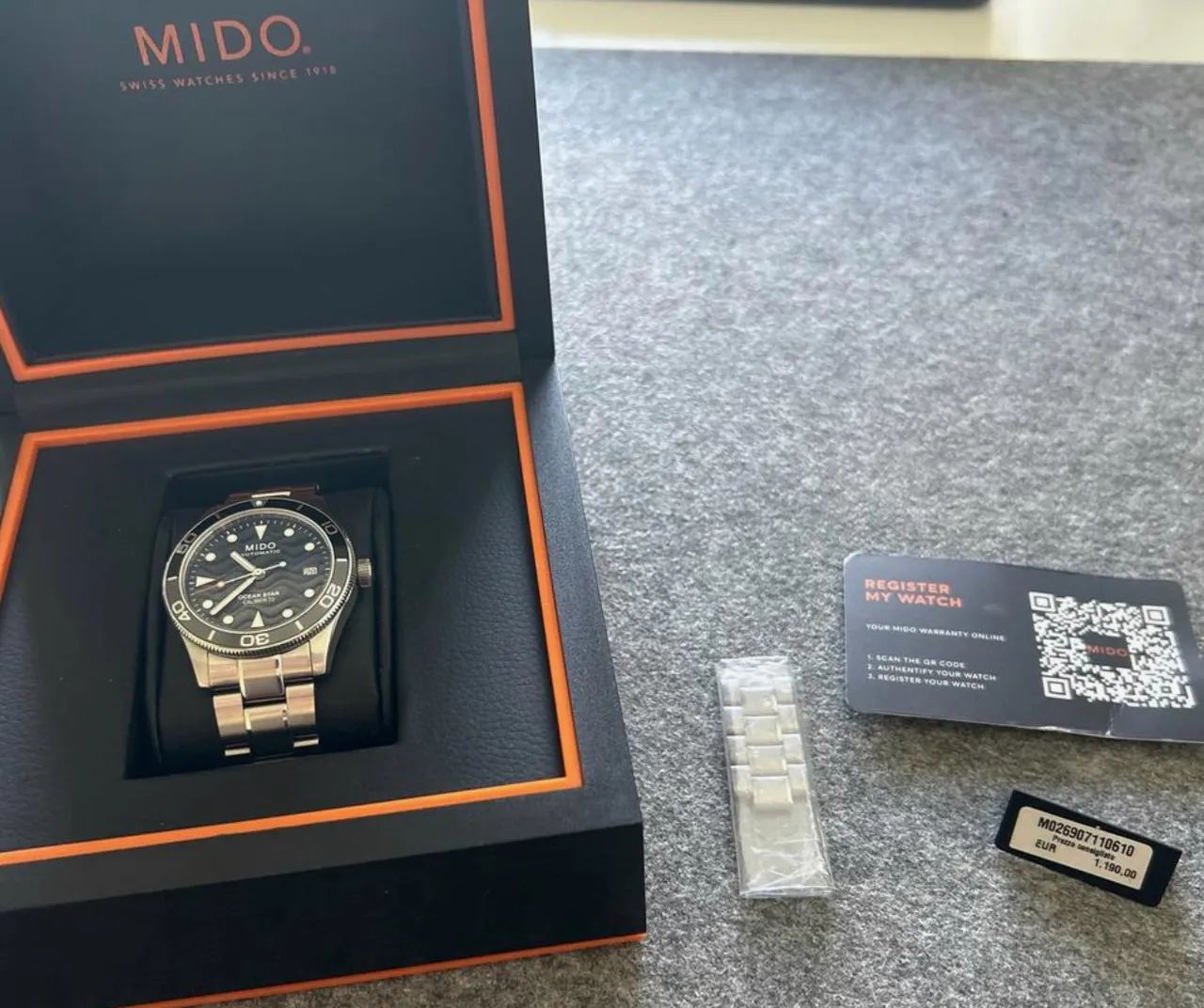 Mido OceanStar Bruce preto/degrade