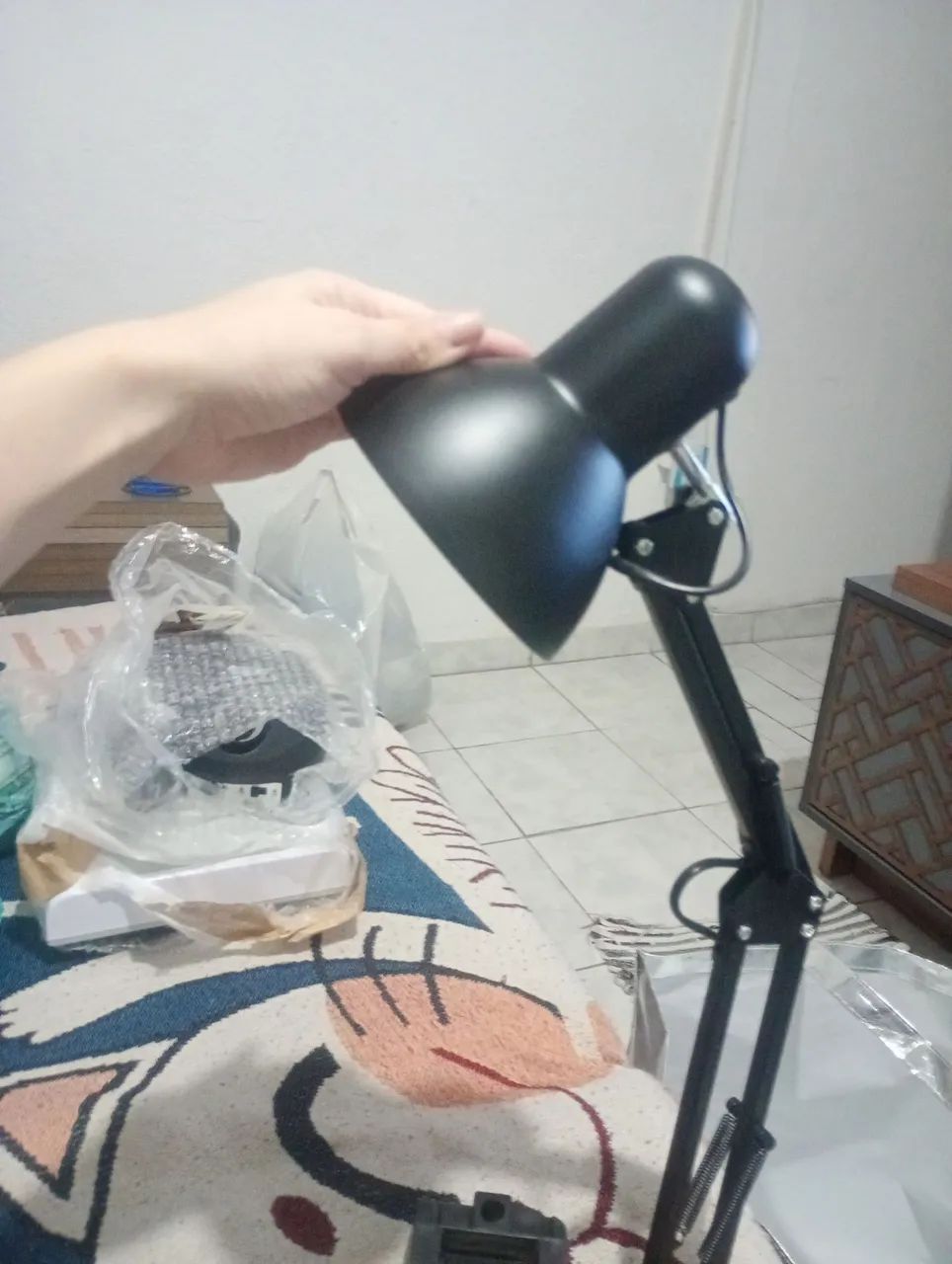 LUMINÁRIA ARTICULADA DE MESA - PRETA - Foto 2