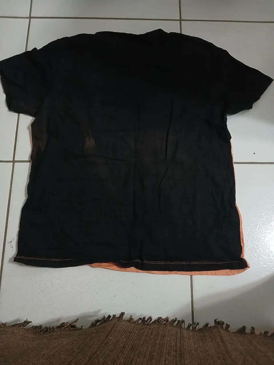 Camisa Masculina do Naruto, Preta e Laranja de Algodão - Foto 2